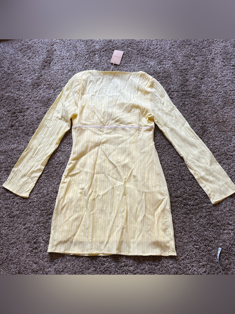 Rihoas butter Yellow Square-Neck Mini Dress - Picture 6 of 8